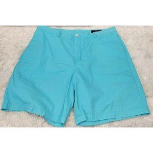 Vineyard Vines Casual Shorts Men Waist Size 38 Flat Front Aqua Blue